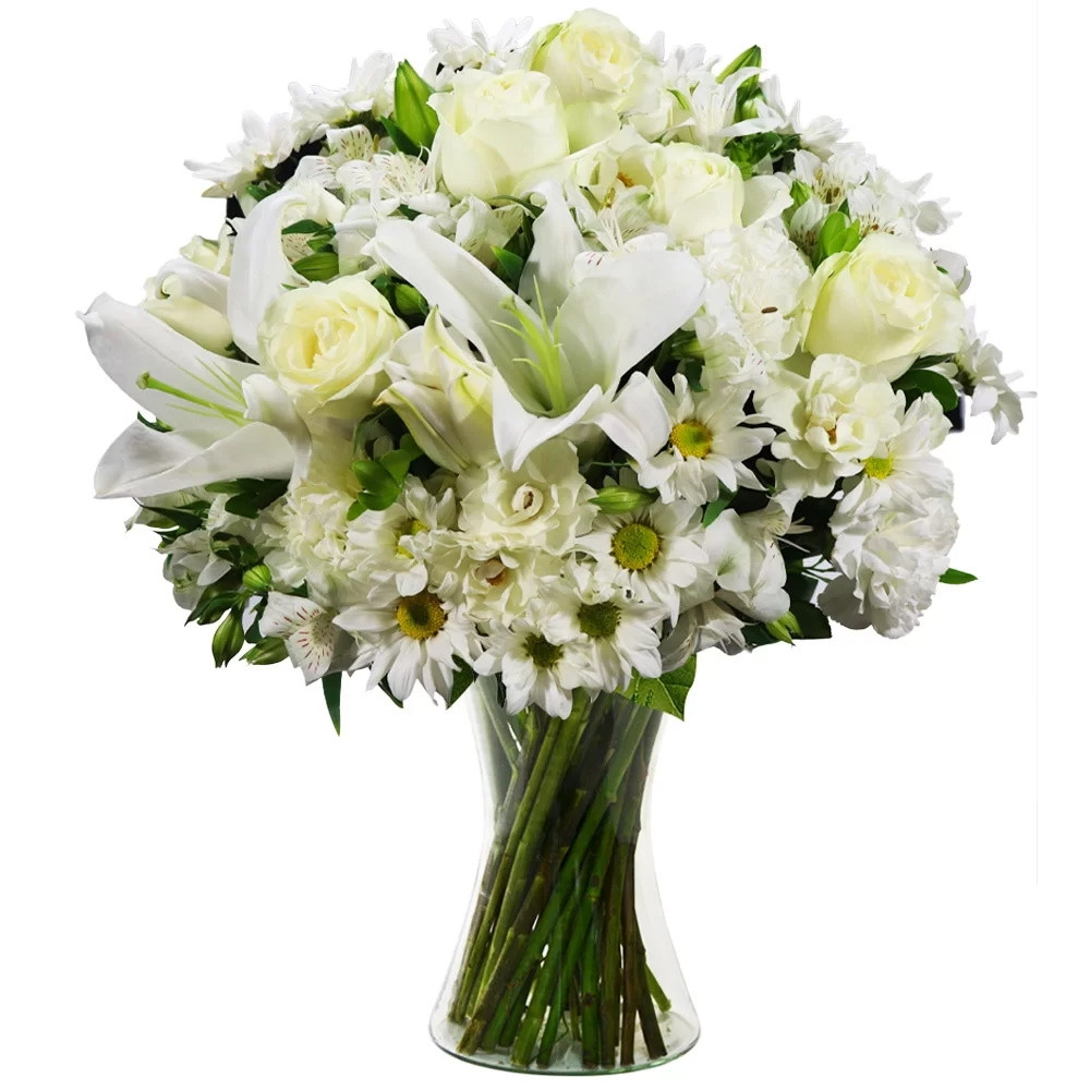 Luxuoso Mix de Flores Brancas