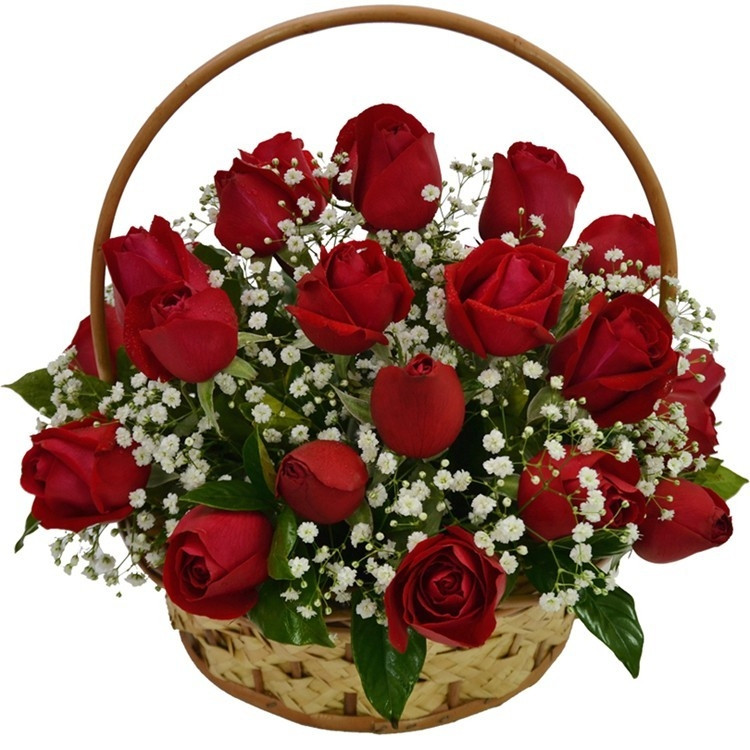 Cesta 24 Rosas Vermelhas