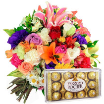 Buquê Mix da Estação com Ferrero Rocher