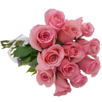Buquê 12 Rosas Cor de Rosa