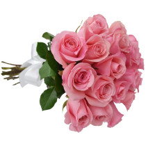 Buquê 18 Rosas Cor de Rosa
