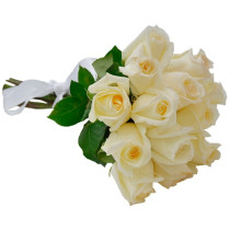 Buquê 12 Rosas Brancas