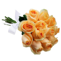 Buquê 12 Rosas Champanhe