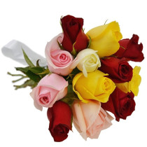 Buquê 12 Rosas Coloridas
