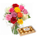 Elegância das Rosas Coloridas e Ferrero