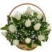Cesta 12 Rosas Brancas